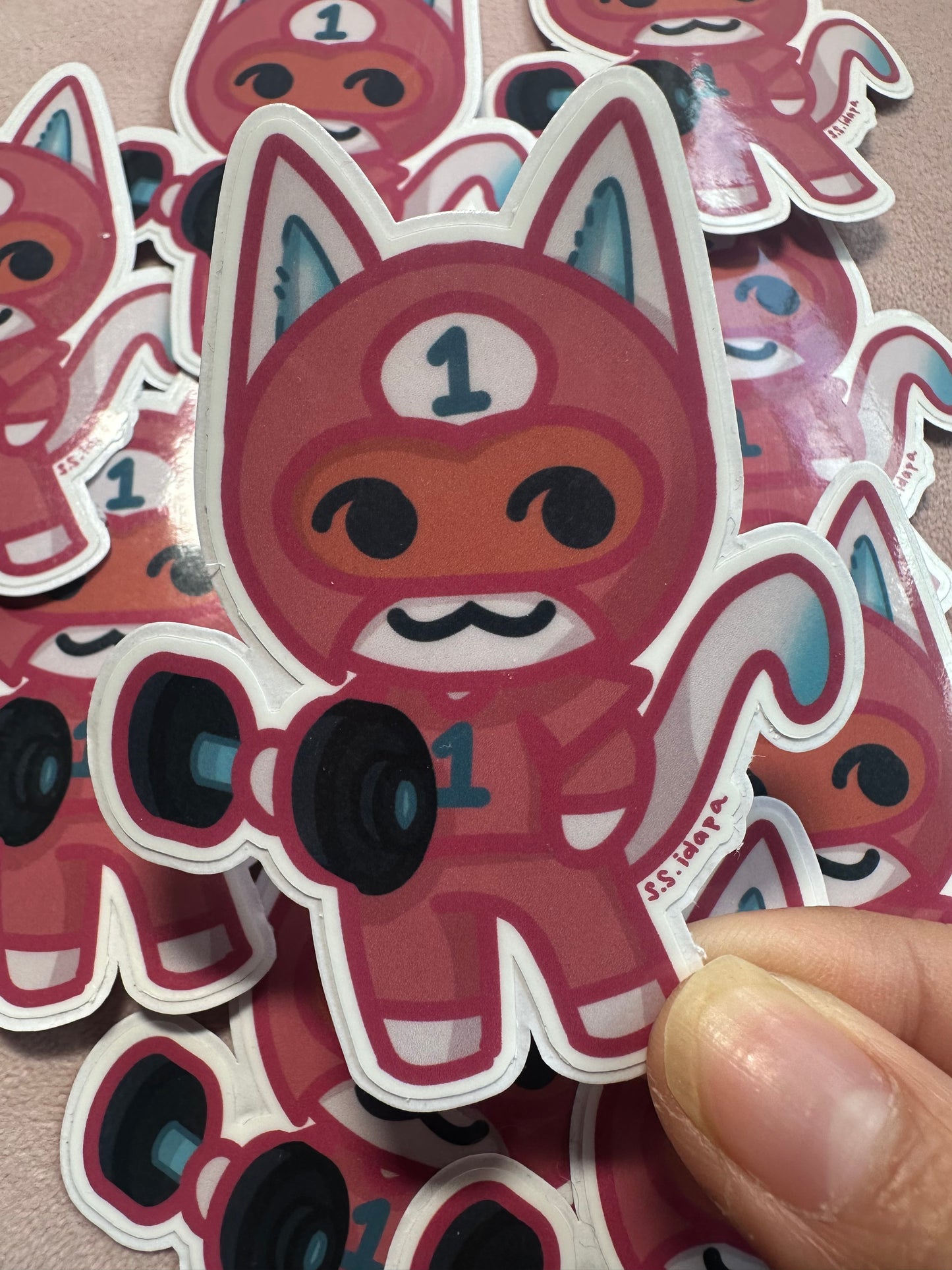 kid cat sticker